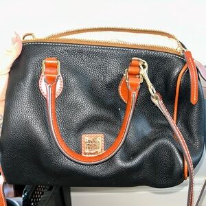 Dooney & Bourke Black and Brown Crossbody Bag